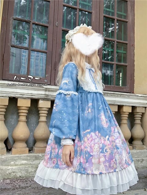 ワンピース 洋服 スカート 長袖 姫様 秋冬 兎プリント 女性ファッション 新品 中古のオークション モバオク No