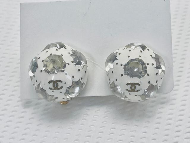 N428 正規品 シャネル ココマーク イヤリング ガラス 希少 | シャネル