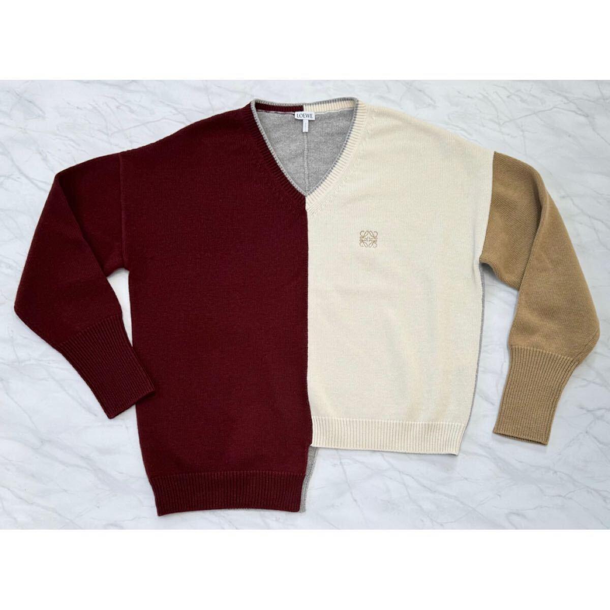 ロエベLOEWE Vネックセーター#XS