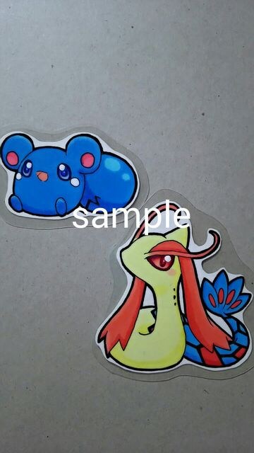 自作イラスト ポケモン ラミカ ミロカロス ルリリ 新品 中古のオークション モバオク