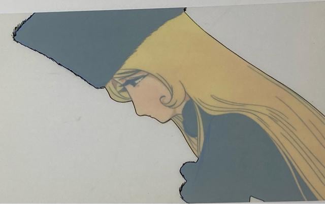 u１５　銀河鉄道999セル画【メーテルと鉄朗キスシーン】背景画付き u15 銀河鉄道999セル画【メーテルと鉄朗キスシーン】背景画
