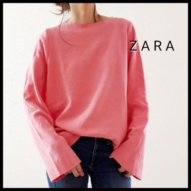 Zara ゆったり ルーズ スプリングニット ピンク 新品 中古のオークション モバオク