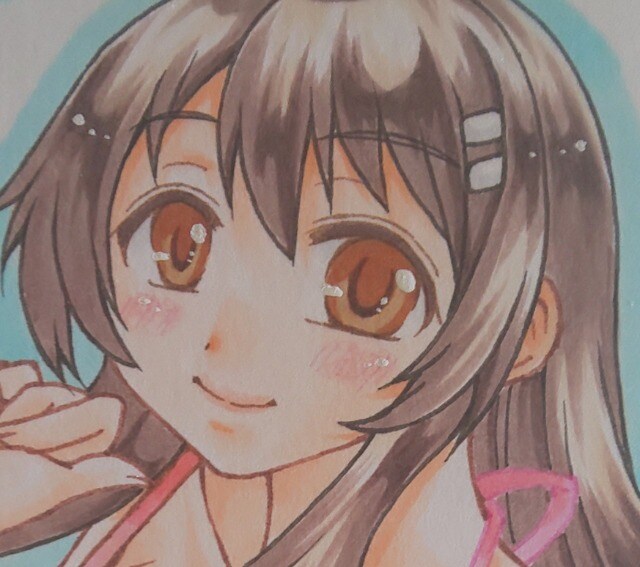 自作イラスト フォトカノ 新見遥佳 水着 新品 中古のオークション モバオク