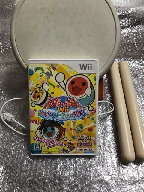 送料込即決 太鼓の達人wiiみんなでパーティ3代目 太鼓とバチ 新品 中古のオークション モバオク