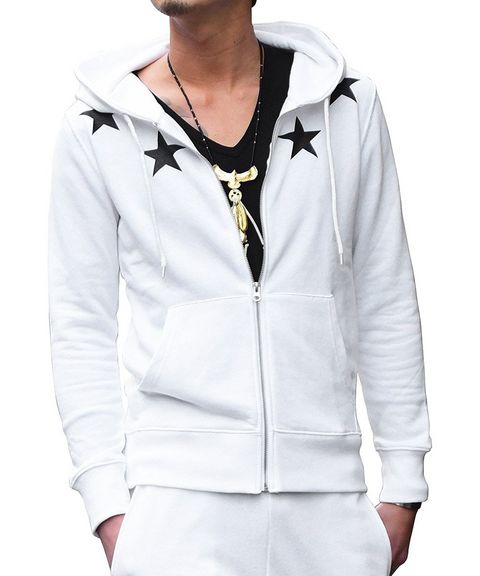 セットアップ メンズ パーカー プリント A柄ホワイト. .. Bidding &