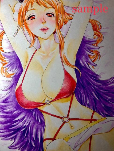 自作イラスト 原画 ワンピース ナミ ワノ国 敵の衣装に変装 お誘い 男性向け 新品 中古のオークション モバオク