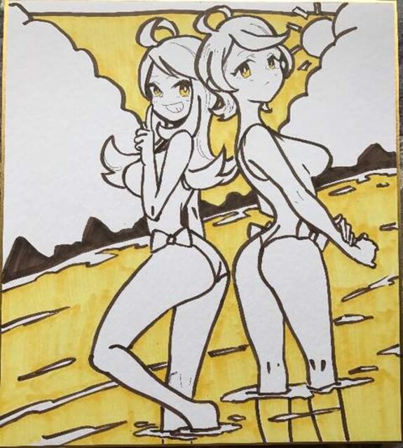 手描きイラスト水着の女の子達 新品 中古のオークション モバオク