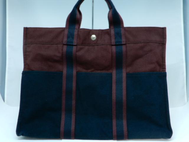 正規品 鑑定済み エルメス フールトゥMM ハンドバッグ トートバッグ 黒 ...