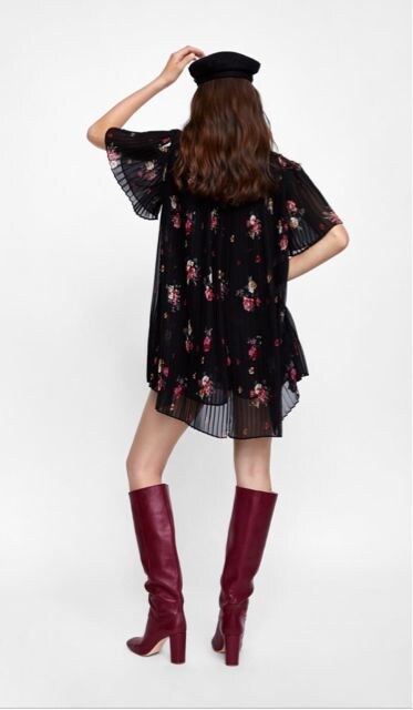 Zara黒パンツプリーツワンピースボウタイリボンフラワー花柄 ザラ Zara 新品 中古のオークション モバオク Zara黒パンツプリーツワンピースボウタイリボンフラワー花柄 ザラ Zara 新品 中古のオークション モバオク