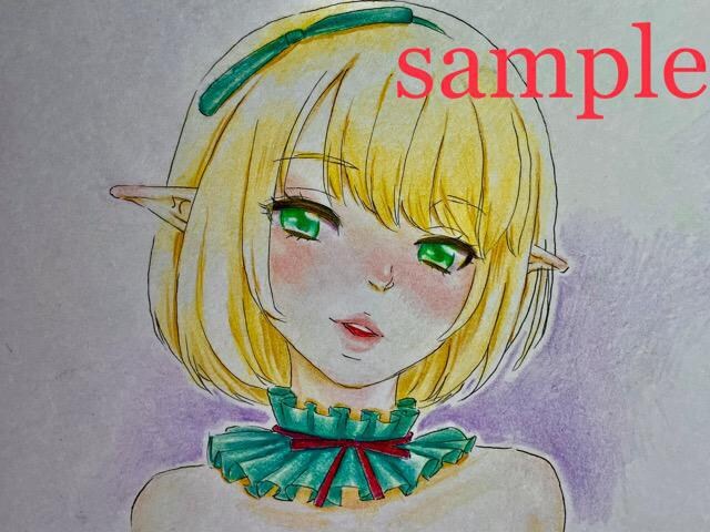 自作イラスト オリジナル エルフ 少女 たくし上げ ガーターベルト お誘い 男性向け 新品 中古のオークション モバオク