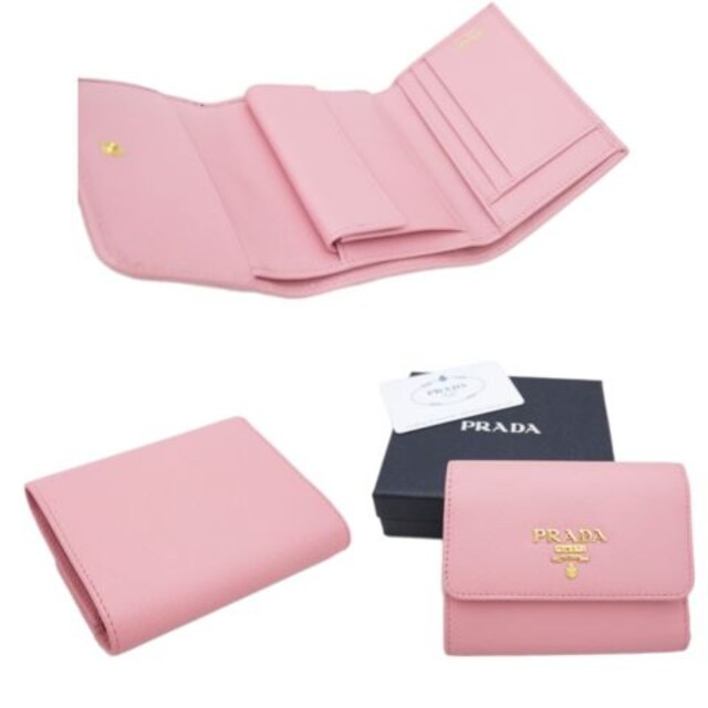 新品プラダpradaサフィアーノ三つ折り財布ピンクpetalo 1m プラダ Prada 新品 中古のオークション モバオク 新品プラダpradaサフィアーノ三つ折り財布ピンクpetalo 1m プラダ Prada 新品 中古のオークション モバオク