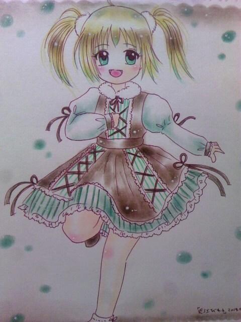 オリジナル自作イラスト原画 チョコミントカラー ツインテール女の子 新品 中古のオークション モバオク オリジナル自作イラスト原画 チョコミントカラー ツインテール女の子 新品 中古のオークション モバオク