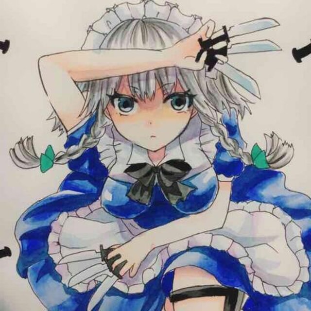 自作イラスト 東方project 十六夜咲夜 過去絵 新品 中古のオークション モバオク