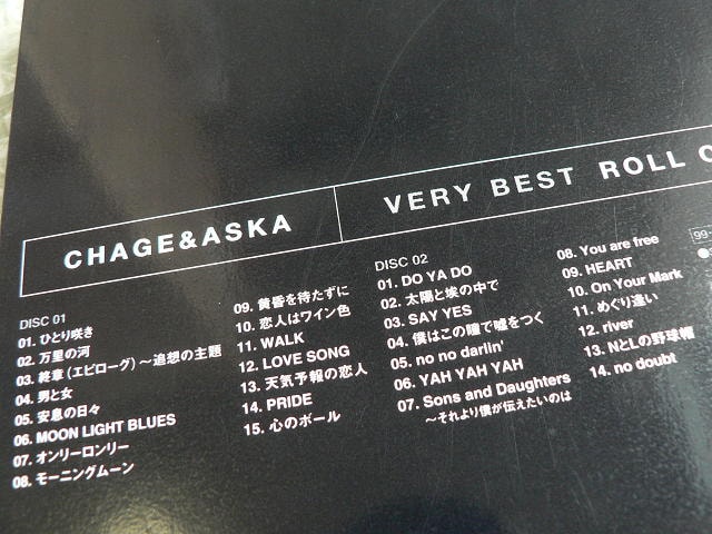 Chage And Aska Very Best Roll Over th 2cd 全29曲 ベスト タレントグッズ 新品 中古のオークション モバオク No