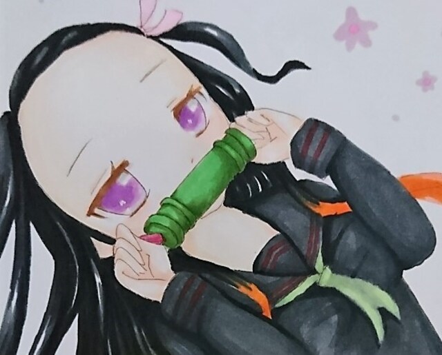 自作イラスト 鬼滅の刃 ねずこちゃん セーラー服 難有 新品 中古のオークション モバオク
