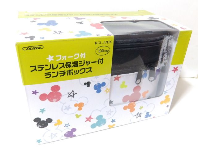 ディズニー【ミッキー】可愛い♪フォーク付 ステンレス 保温ジャー付 翌日配送可能 新品‼️未使用‼️ キキララ ステンレス保温ジャー付ランチボックス 弁当用品