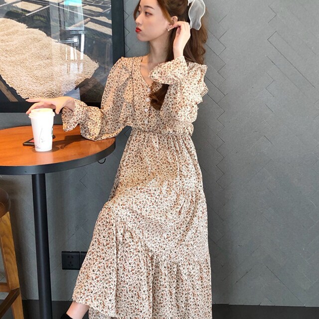 ワンピース レディース 可愛い 花柄ワンピース 長袖 女性ファッション 新品 中古のオークション モバオク