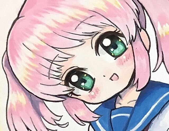自作イラスト ピンク髪 枝の上 アニメ コミック キャラクター 新品 中古のオークション モバオク No