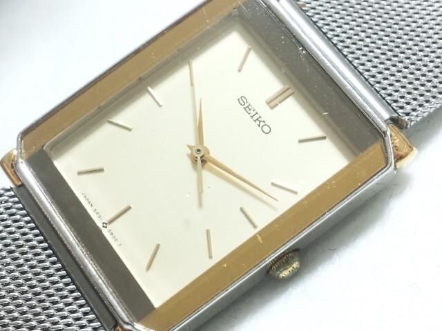 6967 Seikoセイコー 高級仕様薄型フェイススクエアケースメンズ腕時計格安 新品 中古のオークション モバオク