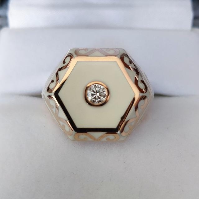 35%割引開店祝い LuanCer ダイヤモンド リング K18PG 0.24ct 12.4g