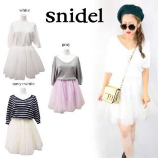 Snidel スナイデル ニット チュールコンビワンピース グレーf 春コーデ スナイデル Snidel 新品 中古のオークション モバオク No Snidel スナイデル ニット チュールコンビワンピース グレーf 春コーデ スナイデル Snidel 新品 中古のオークション モバオク No