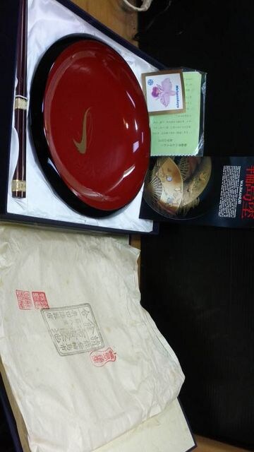 伝統工芸輪島塗の素晴らし過ぎる菓子器 菓子箸付 未使用 新品 中古のオークション モバオク